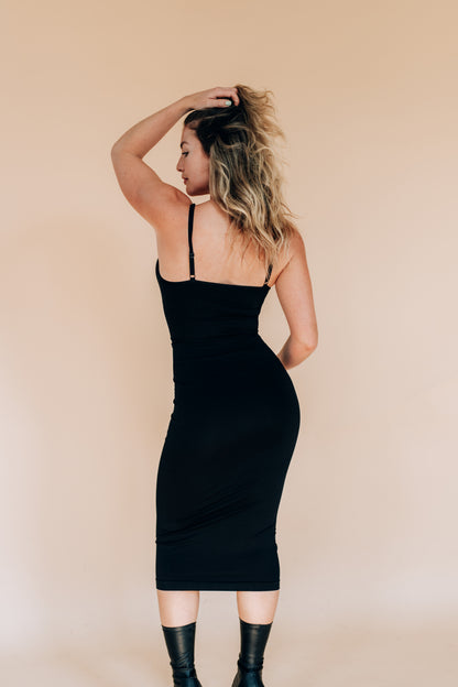 Built-in 360° Seamless Eco-comfort Midi Bodycon Dress