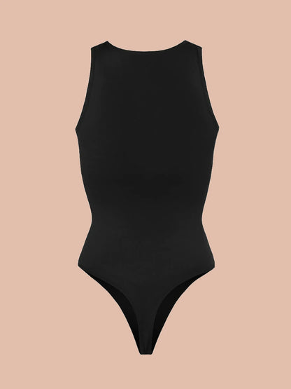 Eco-Comfort High Neck Thong Bodysuit